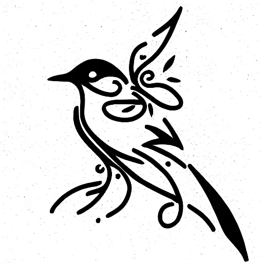 nightingale  tattoo design idea