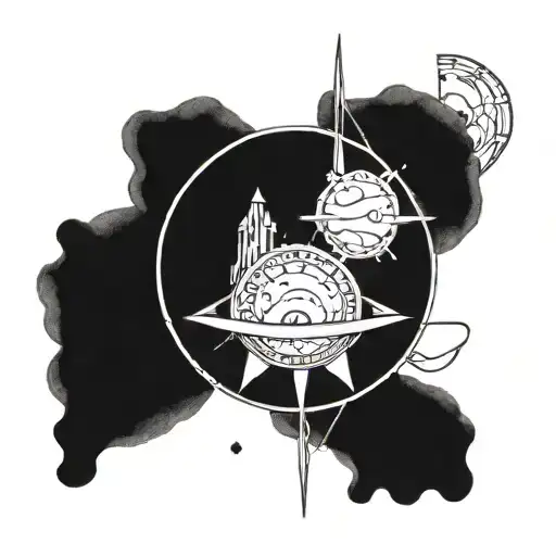 A Sleep Token inspired tattoo incorporating elements of the ocean and space tattoo design idea