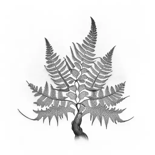 Fern Tree tattoo design idea