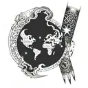 astroworld sleeve tattoo tattoo design idea