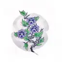 blueberry bush tattoo design idea