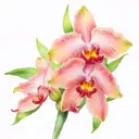 Layla flowers growing & 1 Cattleya  tattoo design idea