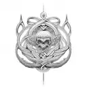 trinity knot within ouroboros tattoo design idea