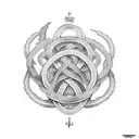trinity knot within ouroboros tattoo design idea