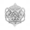 trinity knot within ouroboros tattoo design idea