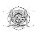 trinity knot within ouroboros tattoo design idea