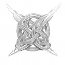 trinity knot within ouroboros tattoo design idea