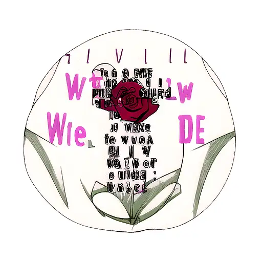 Rose with juice wrld lyrics sleeve  tattoo design idea