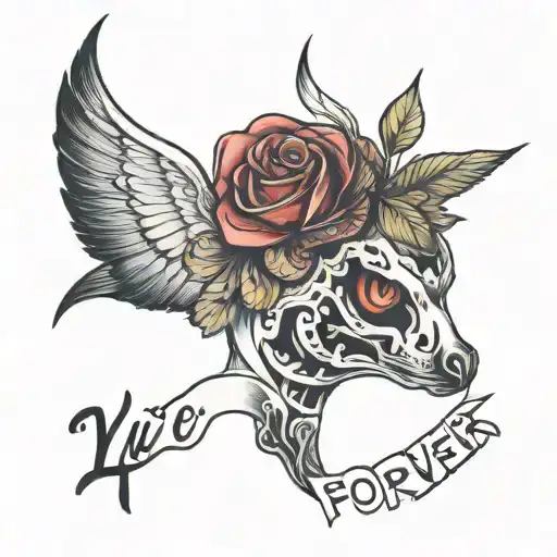 You live in me forever tattoo design idea