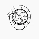 small globe tattoo design idea