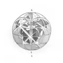 small globe tattoo design idea