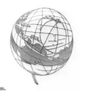 small globe tattoo design idea