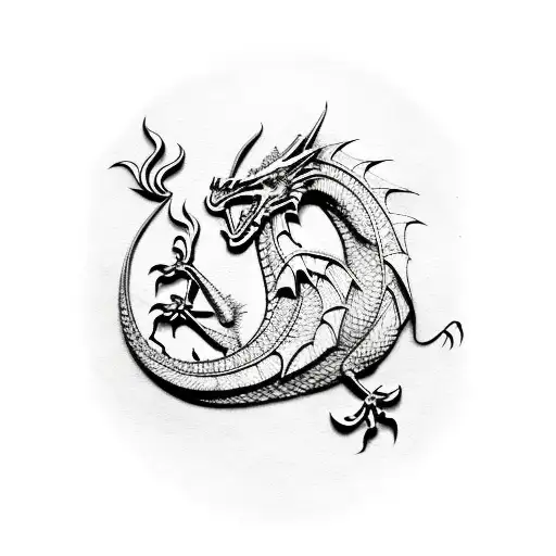 Welsh Dragon tattoo design idea