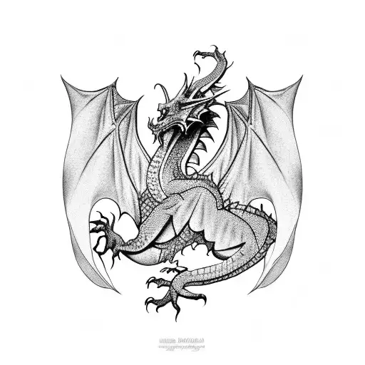 Welsh Dragon tattoo design idea