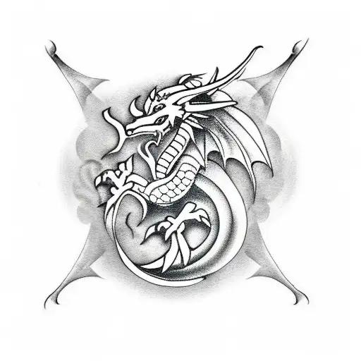 Welsh Dragon tattoo design idea