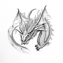 Welsh Dragon tattoo design idea
