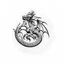 Welsh Dragon tattoo design idea