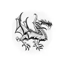 Welsh Dragon tattoo design idea