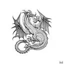 Welsh Dragon tattoo design idea