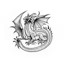 Welsh Dragon tattoo design idea