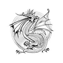 Welsh Dragon tattoo design idea