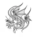 Welsh Dragon tattoo design idea