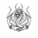 Welsh Dragon tattoo design idea