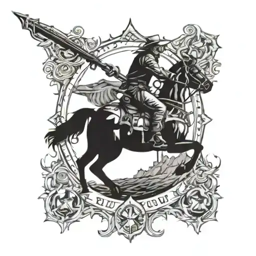 Outlaw cowboy tattoo design idea