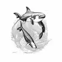 orca lava lamp  tattoo design idea