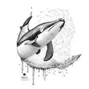 orca lava lamp  tattoo design idea