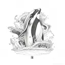 orca lava lamp  tattoo design idea