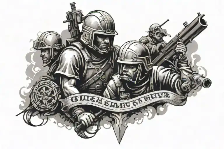 god gives the toughest missions to his strongest soldiers tattoo design idea
