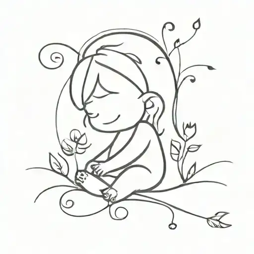 inner child tattoo design idea