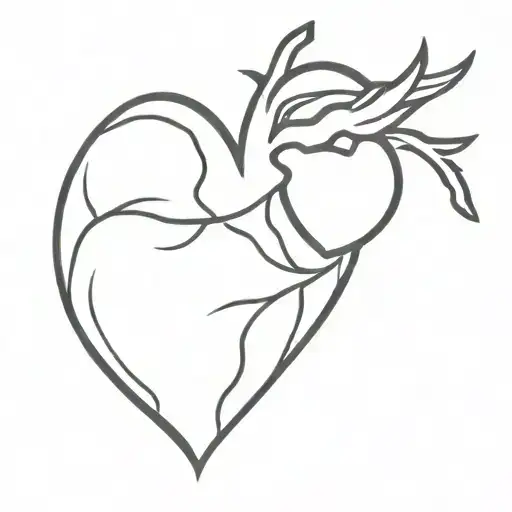 broken heart tattoo design idea