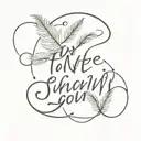 A poem written in elegant script font, surrounded by feathers and claw marks tattoo design idea