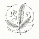A poem written in elegant script font, surrounded by feathers and claw marks tattoo design idea