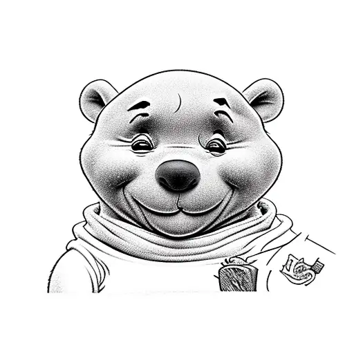 Winnie the Pooh tattoo design idea
