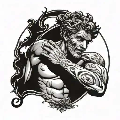 a b&h statue with the words "can't justify it" associated with it  tattoo design idea
