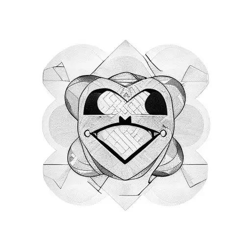 broken heart bana aid smiling face tattoo design idea