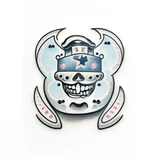 broken heart band-aid smiling face, everything most go on tattoo design idea