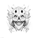 broken heart bana aid smiling face tattoo design idea