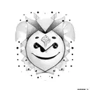 broken heart bana aid smiling face tattoo design idea