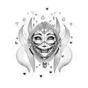 broken heart bana aid smiling face tattoo design idea