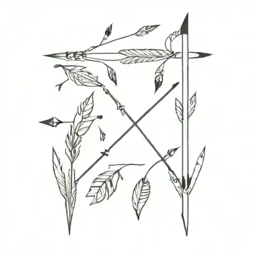 Indian arrows tattoo design idea