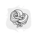1 mushroom + square knot + waves tattoo design idea
