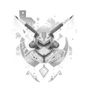 gamer loneliness  tattoo design idea