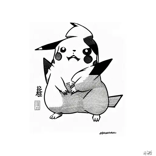 pikachu tattoo design idea