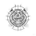 atom  tattoo design idea