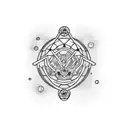 atom  tattoo design idea