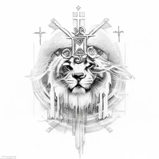 Cross with the words: "This is Amazing Grace" tattoo design idea